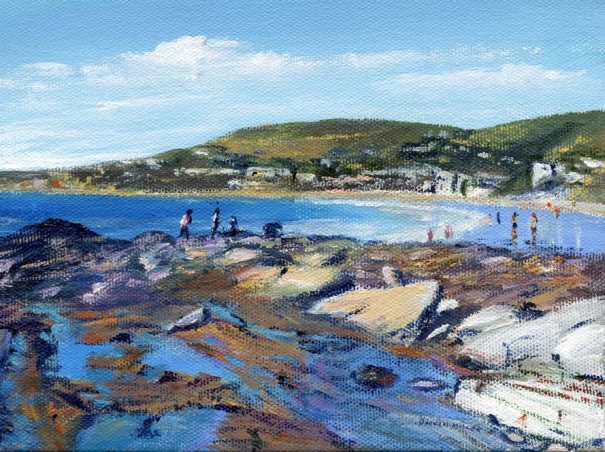 <b>Cleo Street Beach, Laguna Beach (Art by Doug Miller)</b>