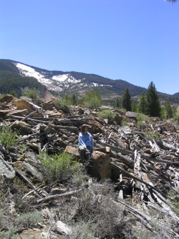 Dawn in front of the Gros Ventre Slide that caused the Kelly Flood on 5/18/1927