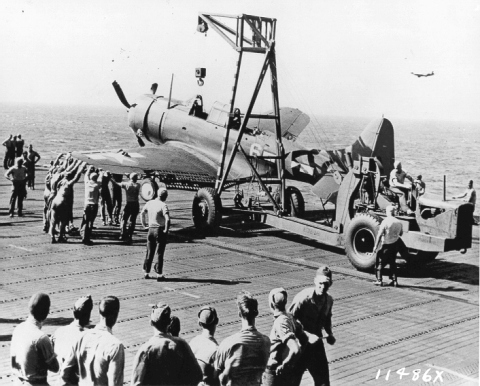 All U.S. carriers had LeTourneau crash cranes (http://www.letu.edu/opencms/opencms/_Academics/library/museum/Machines/page_2.html)