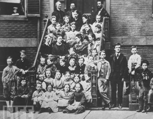 Bell working at the first school for the deaf (http://www.life.com )