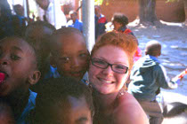 Ashley in Africa working on her children's litera (http://www.rhodes-courter.com/about.html)