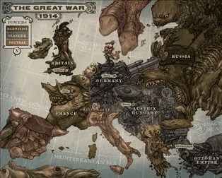 Leviathan Europe (http://tvtropes.org/pmwiki/pmwiki.php/Literature/Leviathan)