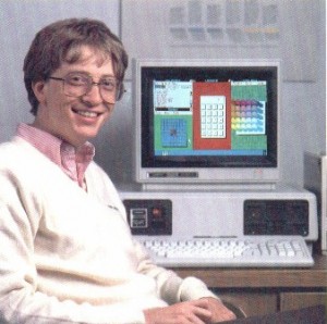 Bill Gates working on a blog (Google (