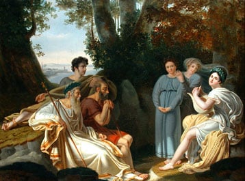 A typical depiction of Homer ( http://www.webexhibits.org/poetry/imagesFolder/sappho_homer.jpg)