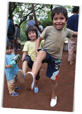 Children who have received TOMS<br> (http://www.toms.com/our-movement-shoe-drops ())