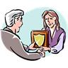 Woman receiving plaque 