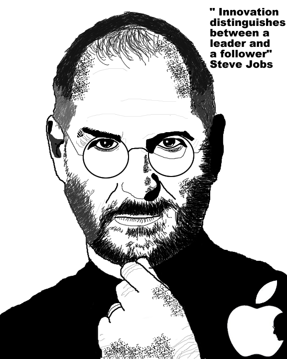 Line Drawing Jobs : Steve jobs my hero