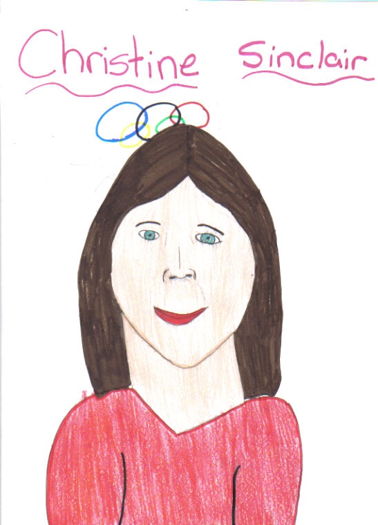 Christine Sinclair Portrait (I drew it. (I did!))
