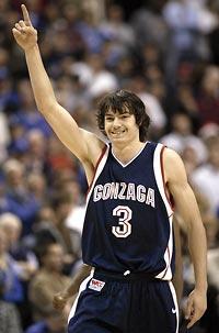 Adam Morrison after a win with Gonzaga. (Google)