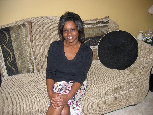 Mommy sitting on the couch in Conyers, Ga (Mommy's photo Album)
