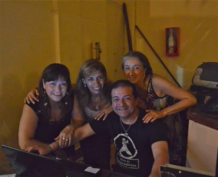  (Julio with fellow Tango dancers and friends at the Saturday night Milonga)