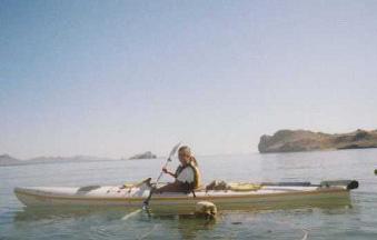 Aracely kayaking in the Sea of Cortez (Personal Photo)