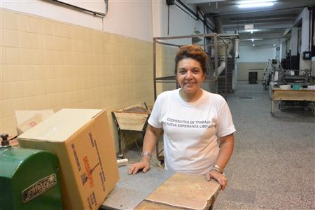 Ivana, one of the owners of the recovered factory  ( (Annie Merkley))