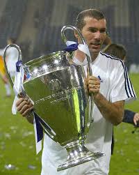 Zidane with UEFA Champions League cup