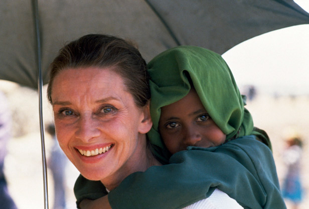 Audrey Hepburn working with UNICEF 