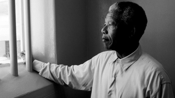 Nelson Mandela in prison. (http://consciouslifenews.com/nelson-mandela-didnt- ())
