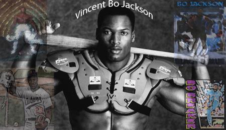 BO JACKSON Photo Collage Print Los Angeles RAIDERS Football 