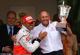 Hamilton with McLaren team boss, Ron Dennis (DailyMail.com)