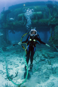 Sylvia Earle next to the Tektite Habitat  (Mission Blue (Kip Evans/Mission Blue))