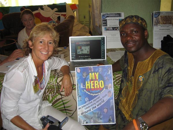 Wendy with Tommy Hamaluba from Botswana at iEARN 2005