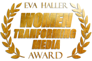 Eva Haller Women Transforming Media Award laurel