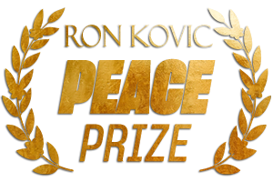 Ron Kovic Peace Prize laurel